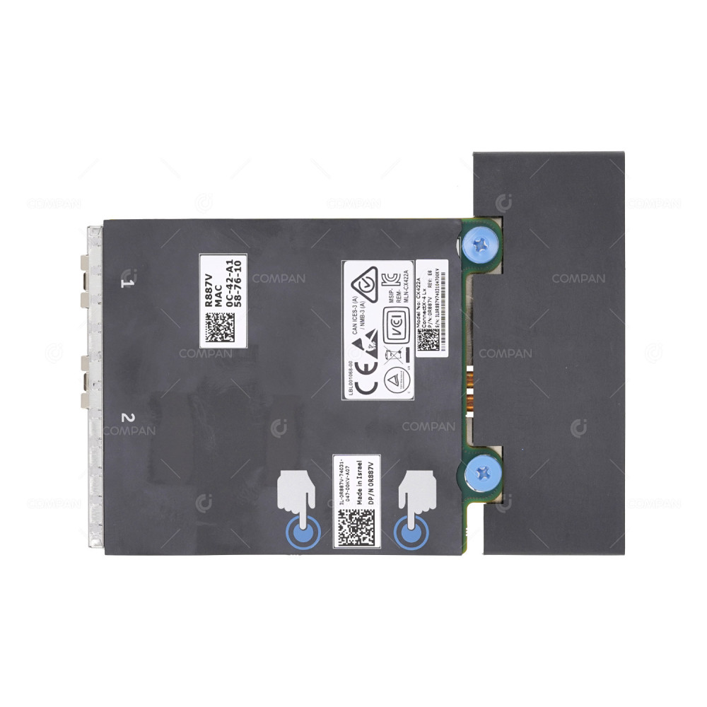 R887V  DELL CX422A CONNECTX-4 LX DUAL PORT 25G SFP28 PCIE GEN3 X8 NETWORK DAUGHTER CARD FOR R630 R640 R730 R730XD R740 R740XD R840 R930 R940